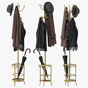 3D Coat Rack with 12 Hooks
