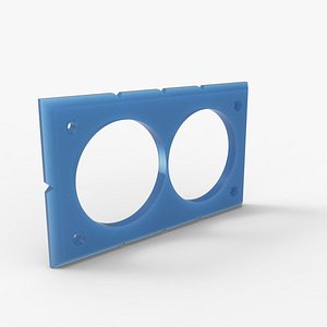 Circle cutting template for plasterboard assembly 2x68mm Center distance 71mm 3D model