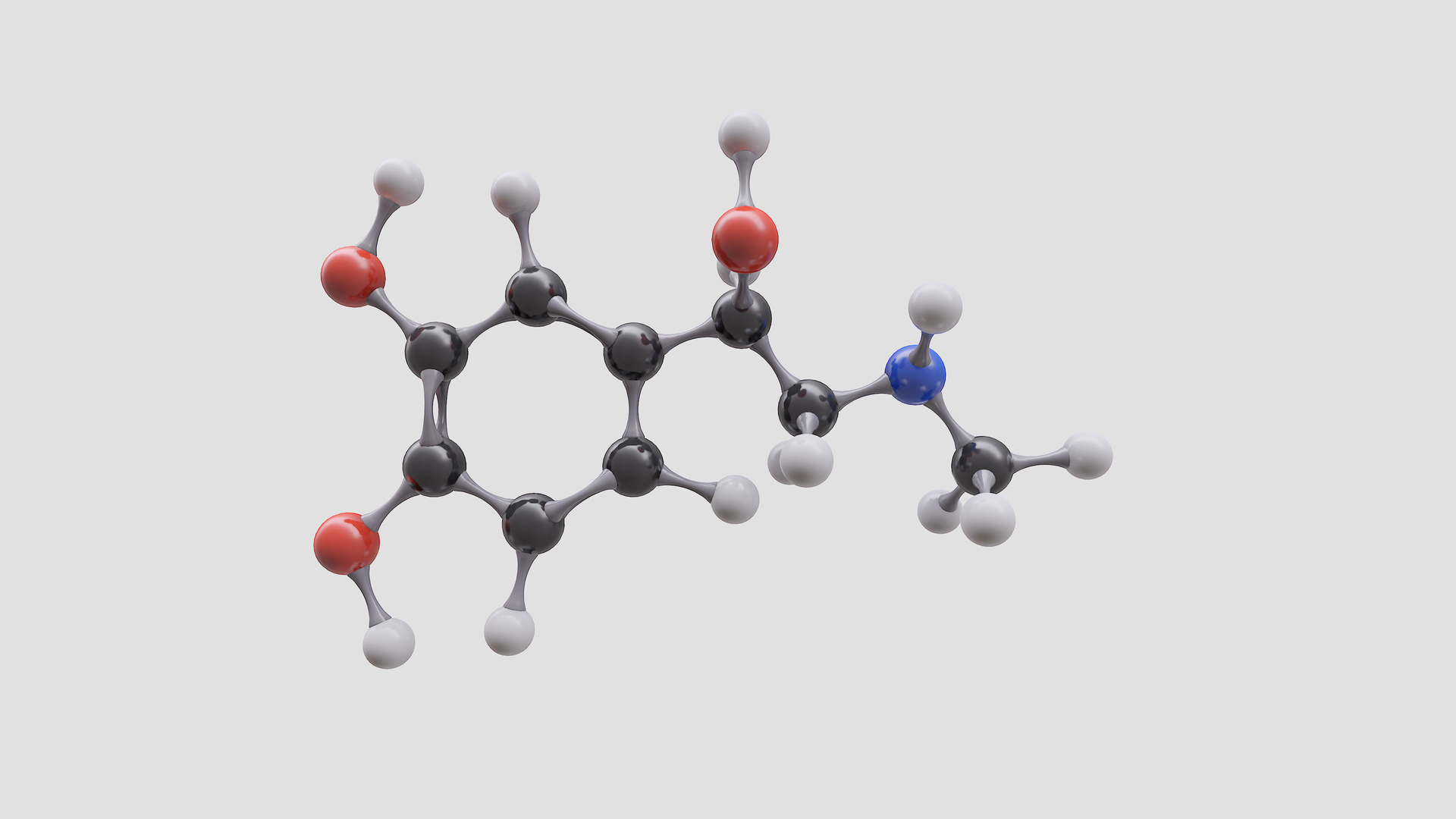 Epinephrine Molecule With PBR 4K 8K 3D Model - TurboSquid 1943424