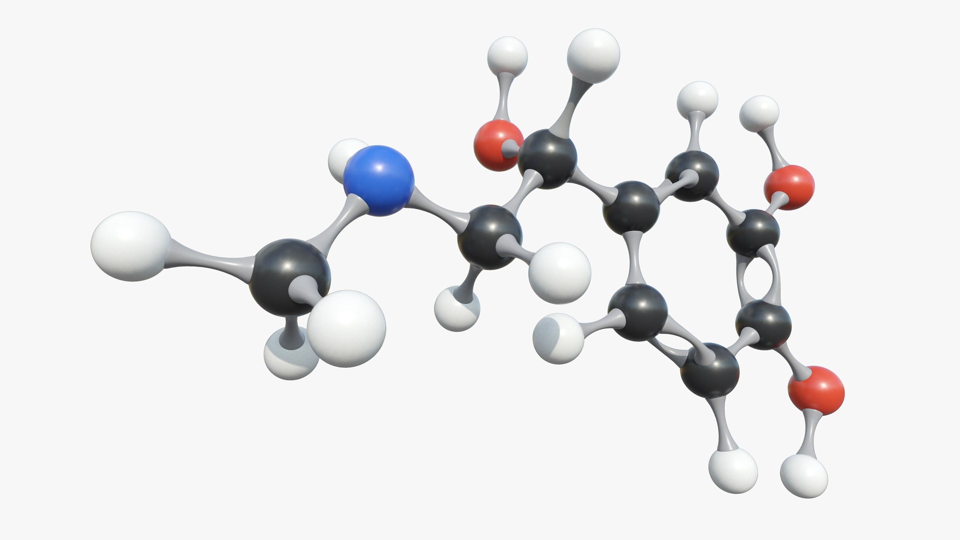 Epinephrine Molecule With PBR 4K 8K 3D Model - TurboSquid 1943424