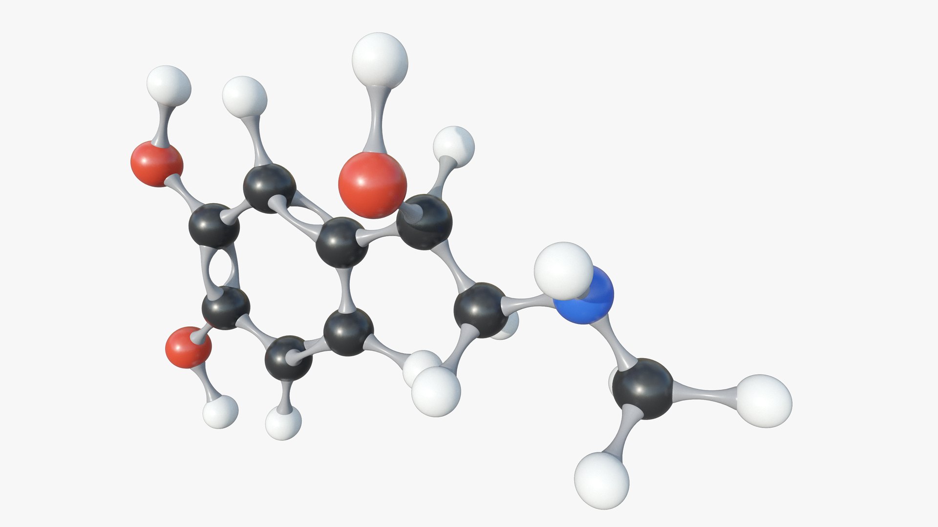 Epinephrine Molecule With PBR 4K 8K 3D Model - TurboSquid 1943424