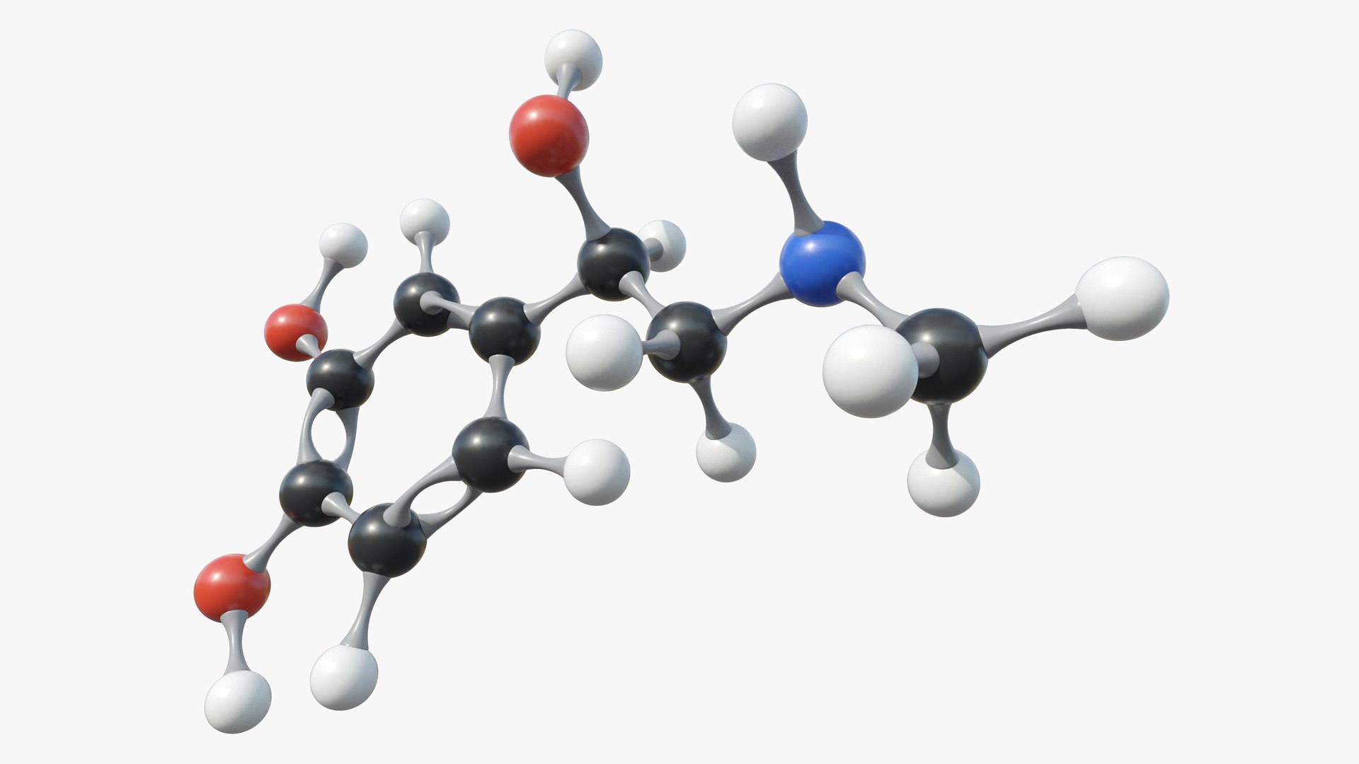Epinephrine Molecule With PBR 4K 8K 3D Model - TurboSquid 1943424
