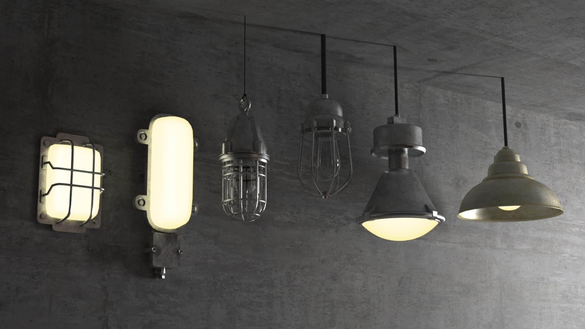 Industrial Factory Lights 3D - TurboSquid 1316582
