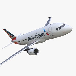Airbus A320 American Airlines 3D model