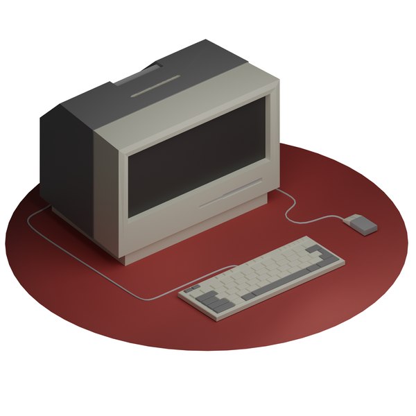 Low-poly pc computer 3D - TurboSquid 1867076