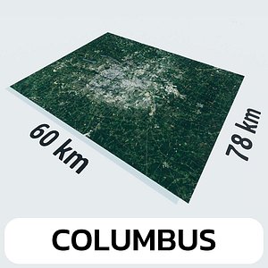 Columbus United States City Landscape 3D Model