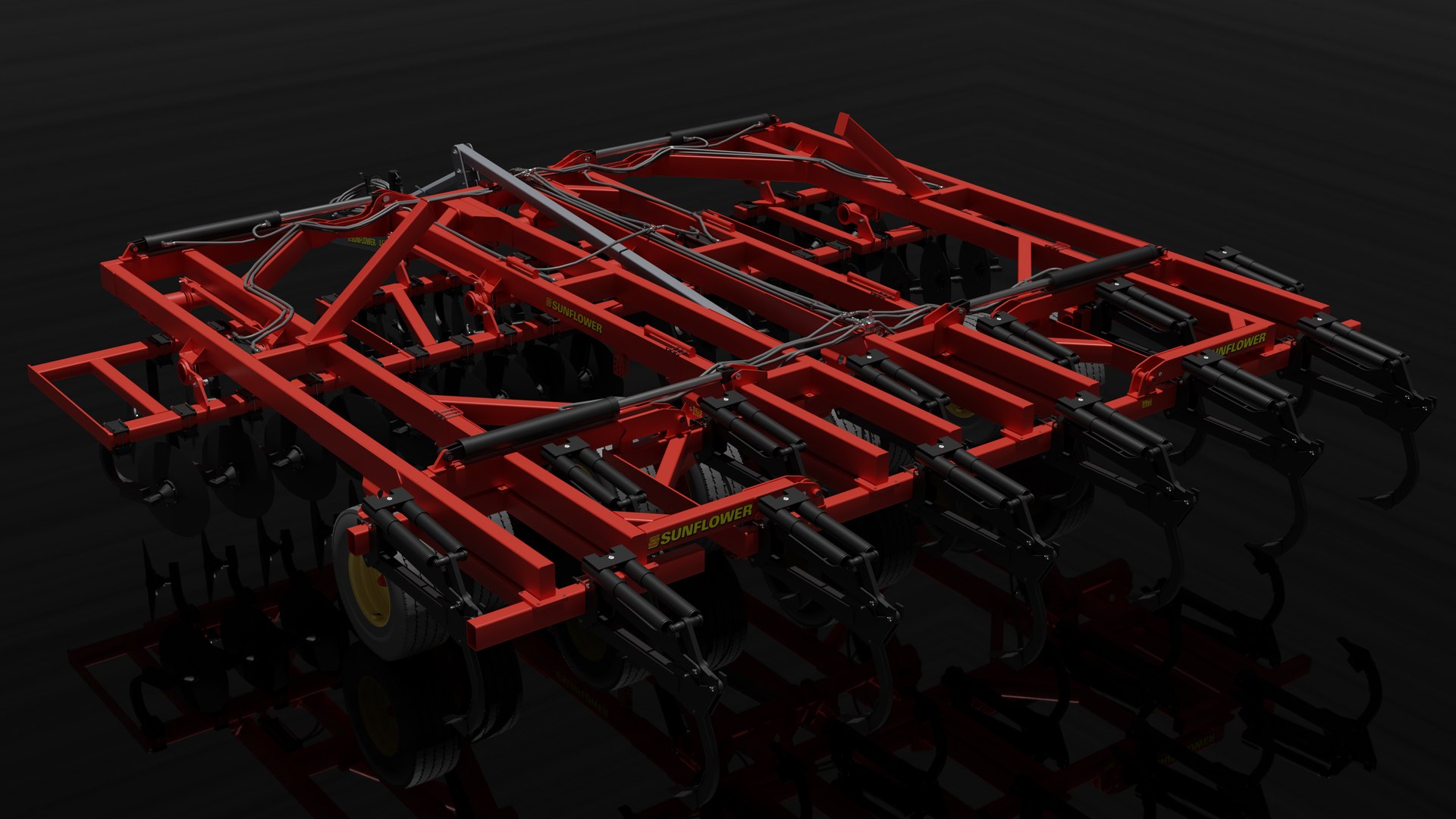 4630 Sunflower 13 Shank Disc Ripper 3D Model - TurboSquid 1900101