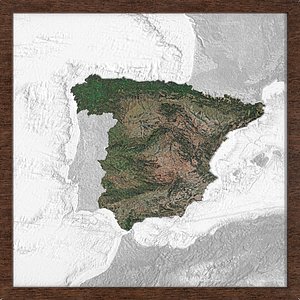 Spain Map 3D Concept