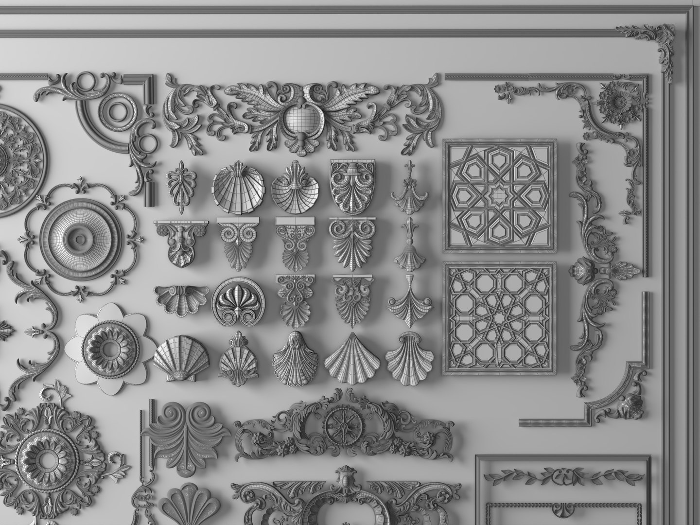 Ornate Classical White Plaster Ornaments Collection 3D Model 3D https://p.turbosquid.com/ts-thumb/Fy/X2Bgi4/4L/wire_004/jpg/1781665271/1920x1080/fit_q87/58536da1b3e64b0a65be9af5f843edd36f7f70cc/wire_004.jpg