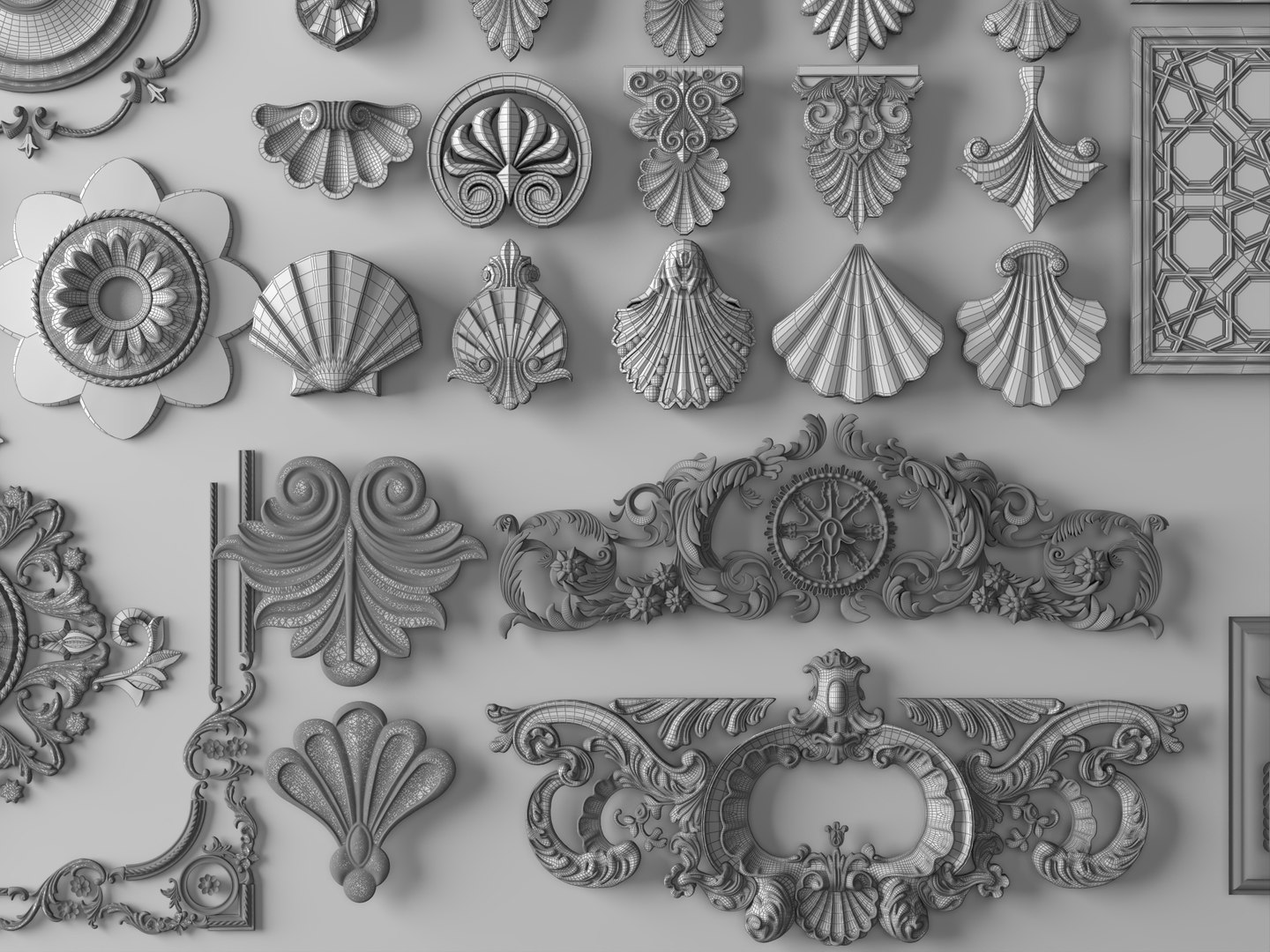 Ornate Classical White Plaster Ornaments Collection 3D Model 3D https://p.turbosquid.com/ts-thumb/Fy/X2Bgi4/LU/wire_005/jpg/1781665287/1920x1080/fit_q87/58cb629d648991ae61d3c7a0bf8486100639eab7/wire_005.jpg