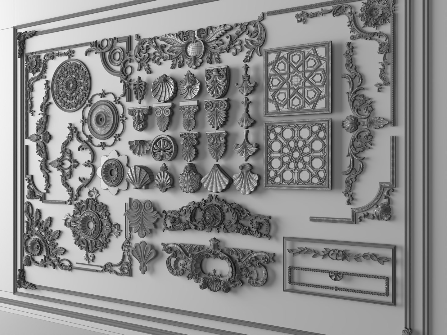 Ornate Classical White Plaster Ornaments Collection 3D Model 3D https://p.turbosquid.com/ts-thumb/Fy/X2Bgi4/Wa/wire_002/jpg/1781665239/1920x1080/fit_q87/038bb85447c303d1574bc27ede6aec0982db384f/wire_002.jpg