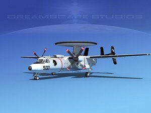 3d grumman e-2c hawkeye