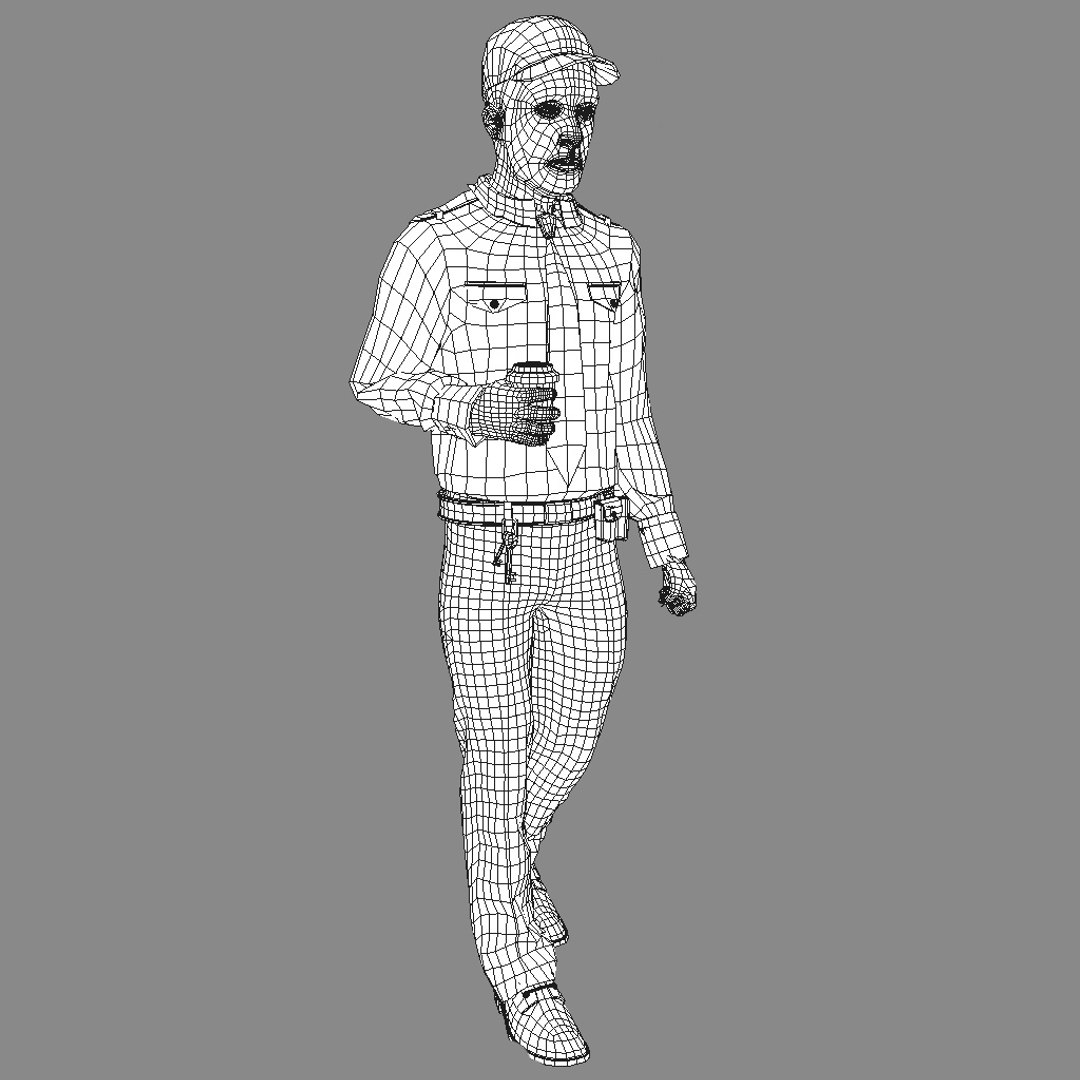 3D Security Guard Rigged - TurboSquid 1387553