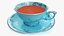 Cup of Tea in Vintage Blue Teacup