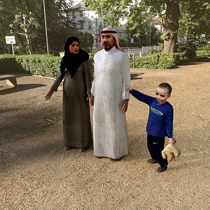 3D Arab Family model