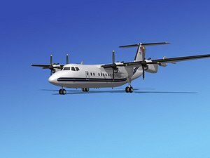 dhc-7-200 passenger freight 3d model
