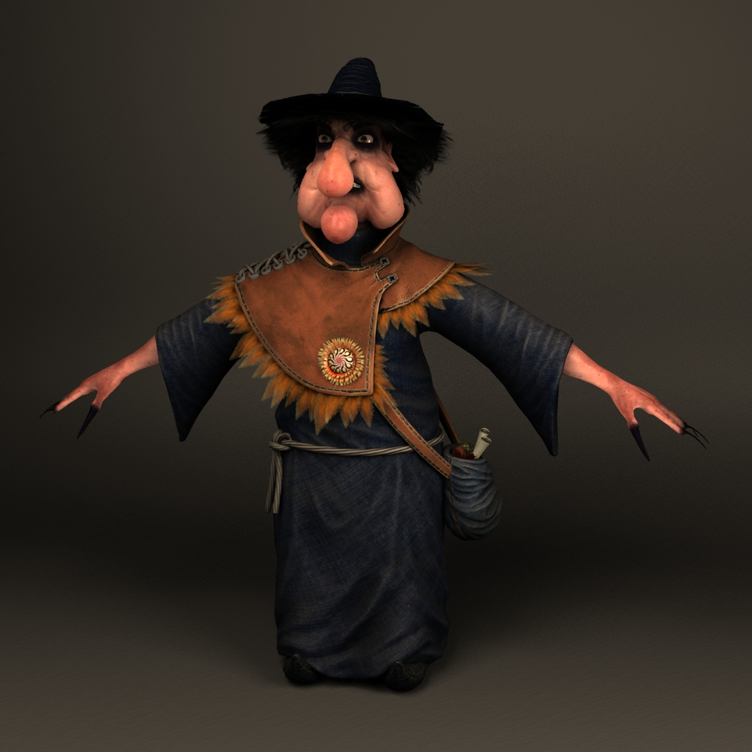3d fantasy witch model