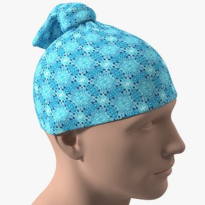 Multifunctional Neck Gaiter weared on Head 3D model