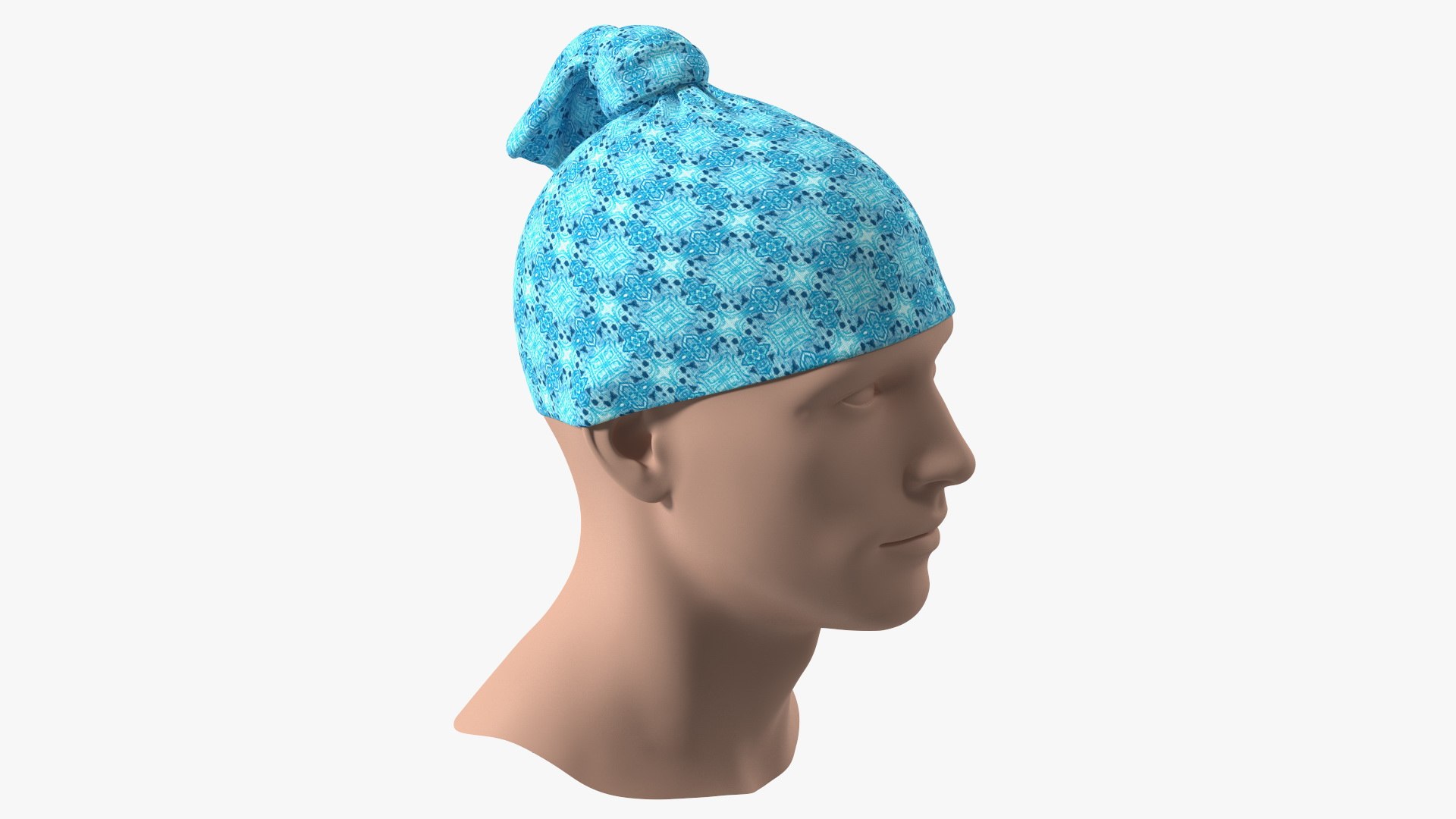 Multifunctional Neck Gaiter weared on Head 3D model preview