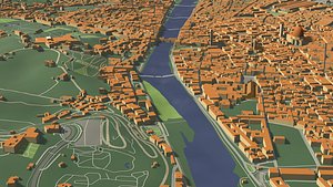 3D model Florence Italy - city and urban