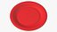 Plato de papel rojo
