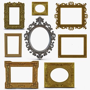 Baroque Picture Frames Collection 3 3D