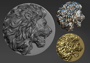 3D Lion pendant model