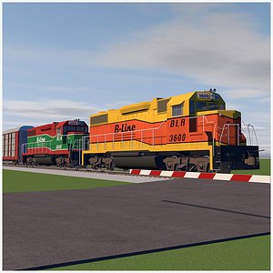 Freight Train - Railroad Model Pack