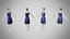 Kleid 36 Mitternachtsblauer Samt mit Design