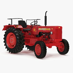 Mahindra 595DI Turbomax Tractor Rigged 3D model