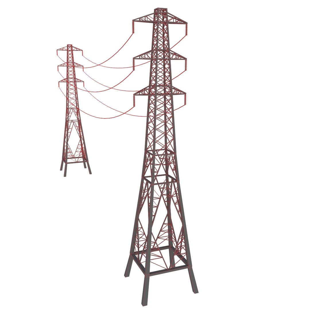 Electric Tower Line 3d 3ds