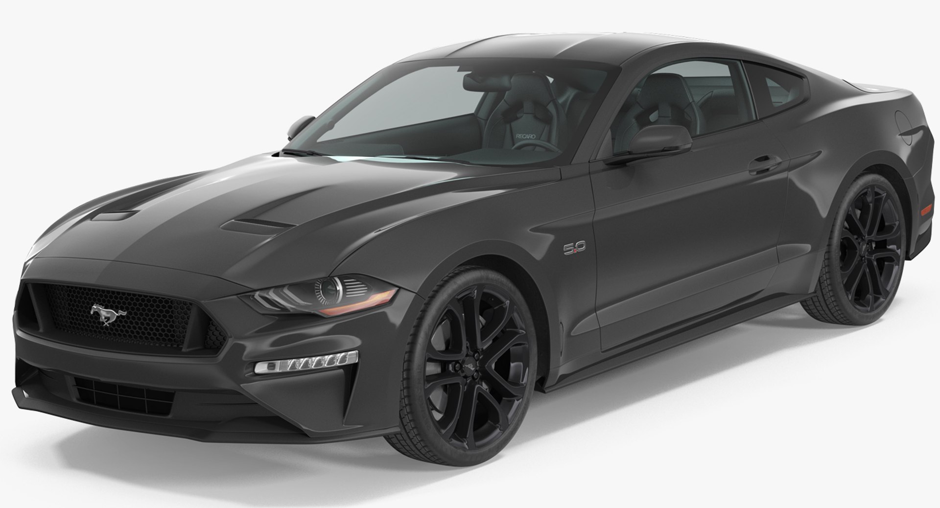 Ford Mustang 2018 Simple Interior 3D model preview