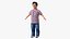 Dwarf Man Wearing Casual Clothes A-pose