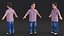 Dwarf Man Wearing Casual Clothes A-pose