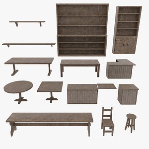 Medieval tavern props 02