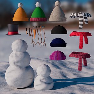 Snowman Kit 3D model