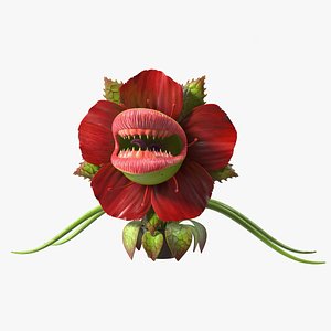 3D Halloween Monster Plant Rigged for Maya