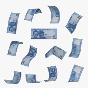 Nigeria 1000 Naira Falling Notes