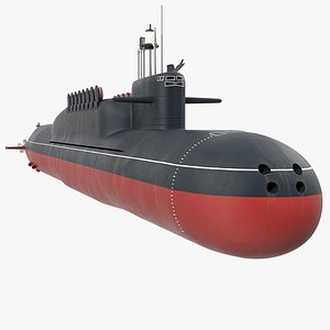 russian nuclear strategic submarine 3D model