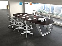 Modern Conference Room Table and Chairs Office Set