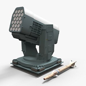 3D model RIM-116 Rolling Airframe Missile and Sidewider missile