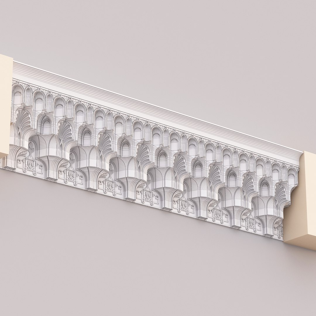 3D Classic Islamic Cornice https://p.turbosquid.com/ts-thumb/Fz/Q2vtaN/ZB/wireframe_2/jpg/1775398789/1920x1080/fit_q87/9488c929981b68e3b2d4a53742307559a1ffd57e/wireframe_2.jpg