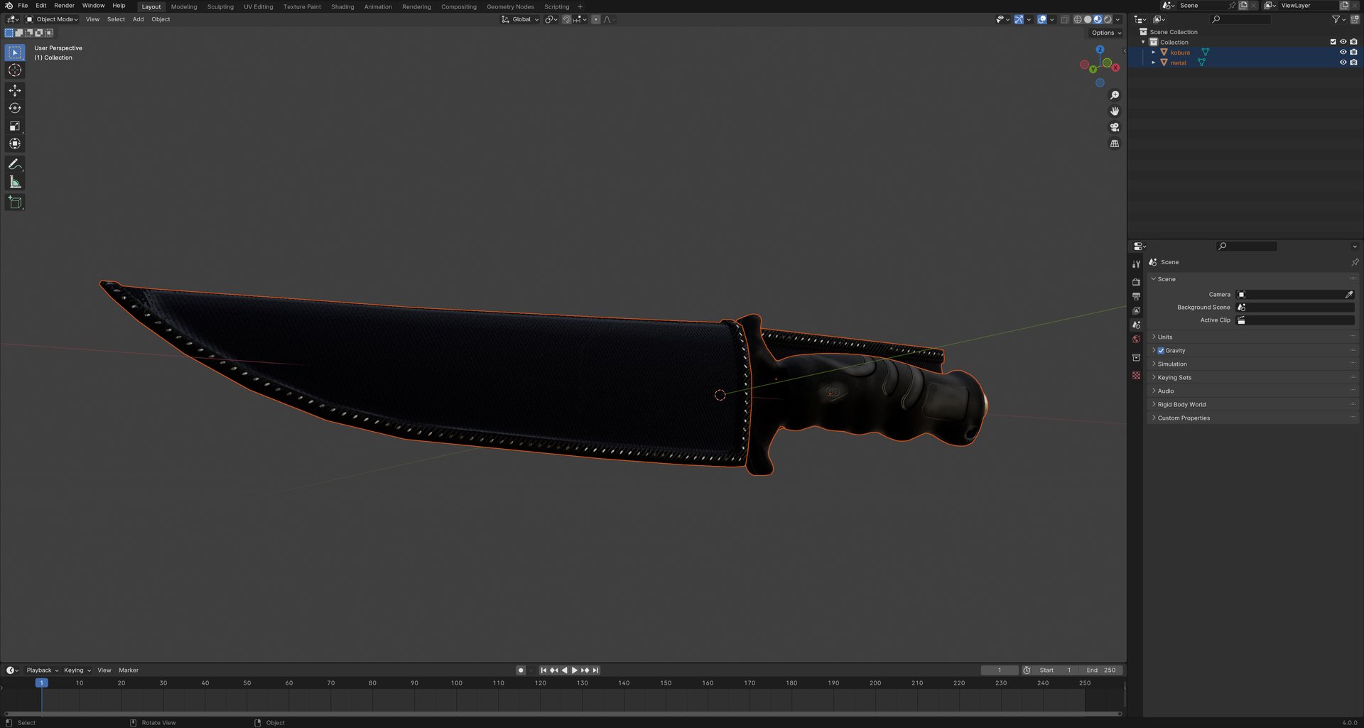 Curved Knife 3D Model - TurboSquid 2283052