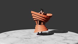 Woman wearing math object 3D