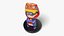Naruto Frog Figurine Textured 3D Model Preview