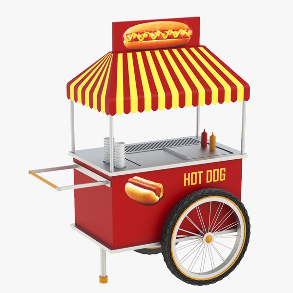 3D hot dog cart model