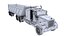 3D truck trailer w900 semi model