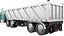 3D truck trailer w900 semi model