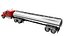 3D truck trailer w900 semi model