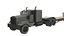 3D truck trailer w900 semi model